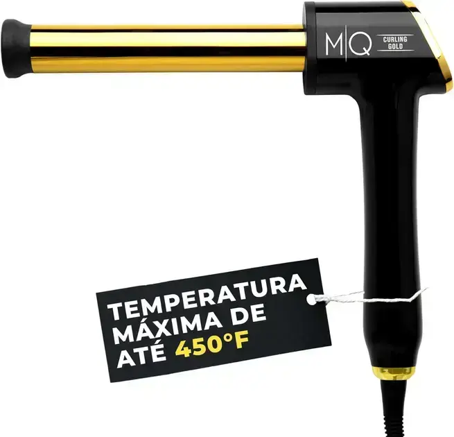 1. Modelador de Cachos Profissional Gold Titanium 32mm - MQ Professional