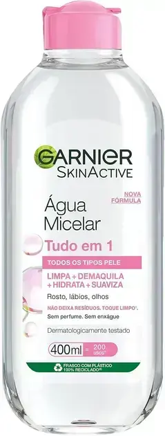 4. Água Micelar Tudo em 1 400ml - Garnier