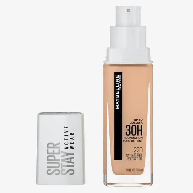 4. Base Alta Cobertura Super Stay Active Wear 220 Natural Beige - Maybelline NY