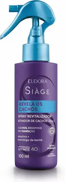 4. Eudora Siàge Revela Os Cachos Spray Revitalizador - Eudora