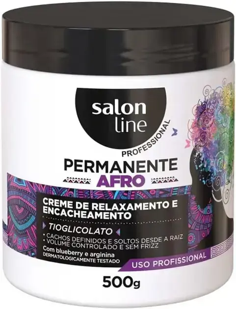 6. Salon Line Creme de Relaxamento Permanente Afro 500 g - Salon Line