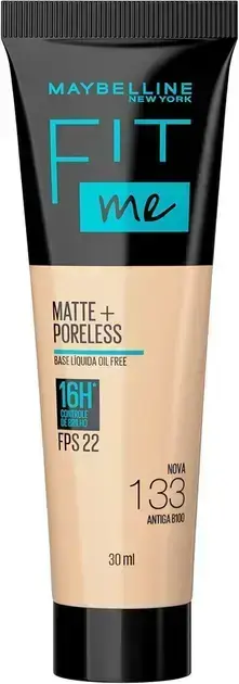 7. Base Líquida Fit Me Matte FPS 22 Cor 133 - Maybelline NY