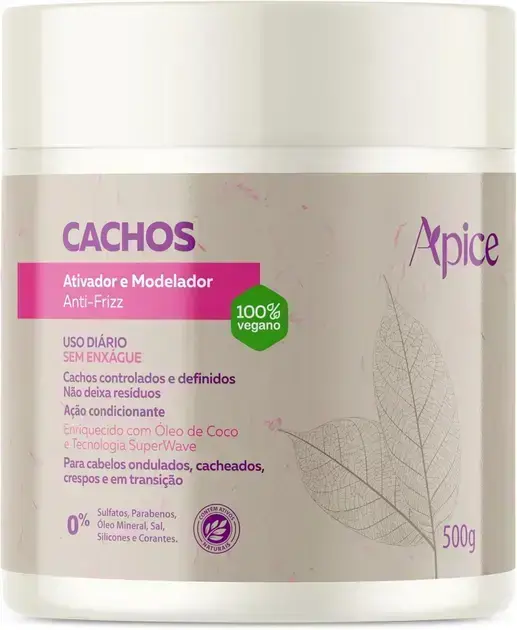 8. Ativador e Modelador Anti-frizz Cachos - Apice Cosméticos