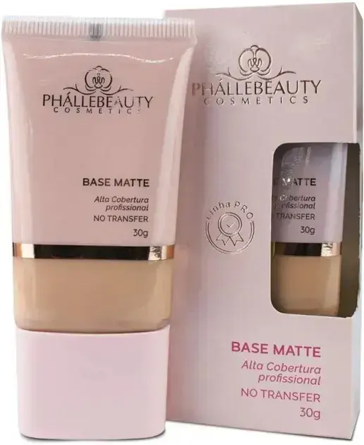 8. Base Líquida Matte No Transfer Cor 05 - Phállebeauty