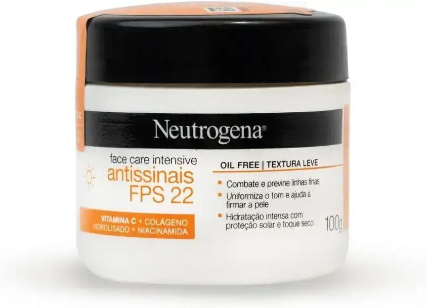 9. Hidratante Facial Antissinais FPS 22 100g - Neutrogena