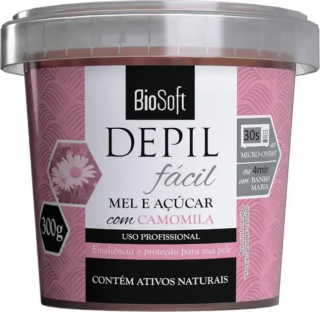 5. Cera Depilatória Mel E Açúcar Camomila 300g - Soft Hair