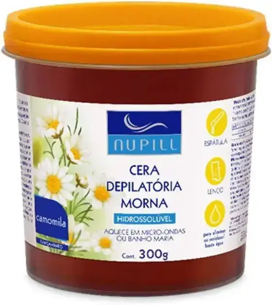 7. Cera Depilatória Morna Camomila 300G - Nupill